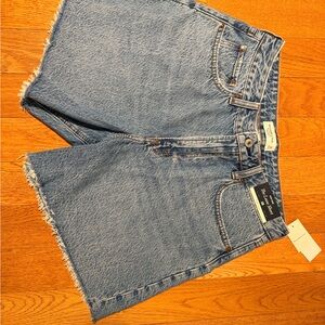 Abercrombie & Fitch Light Blue High-Rise Denim Jean Shorts
